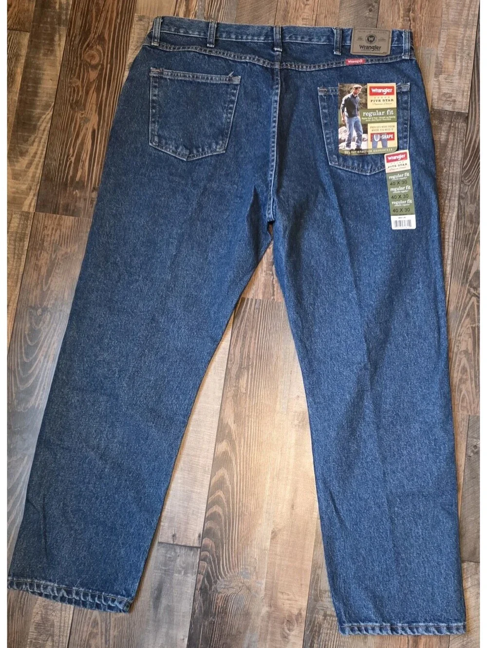 Wrangler Men's 5-Star Regular Fit Jeans Rinse 40X30 - Midnight Blue WA783